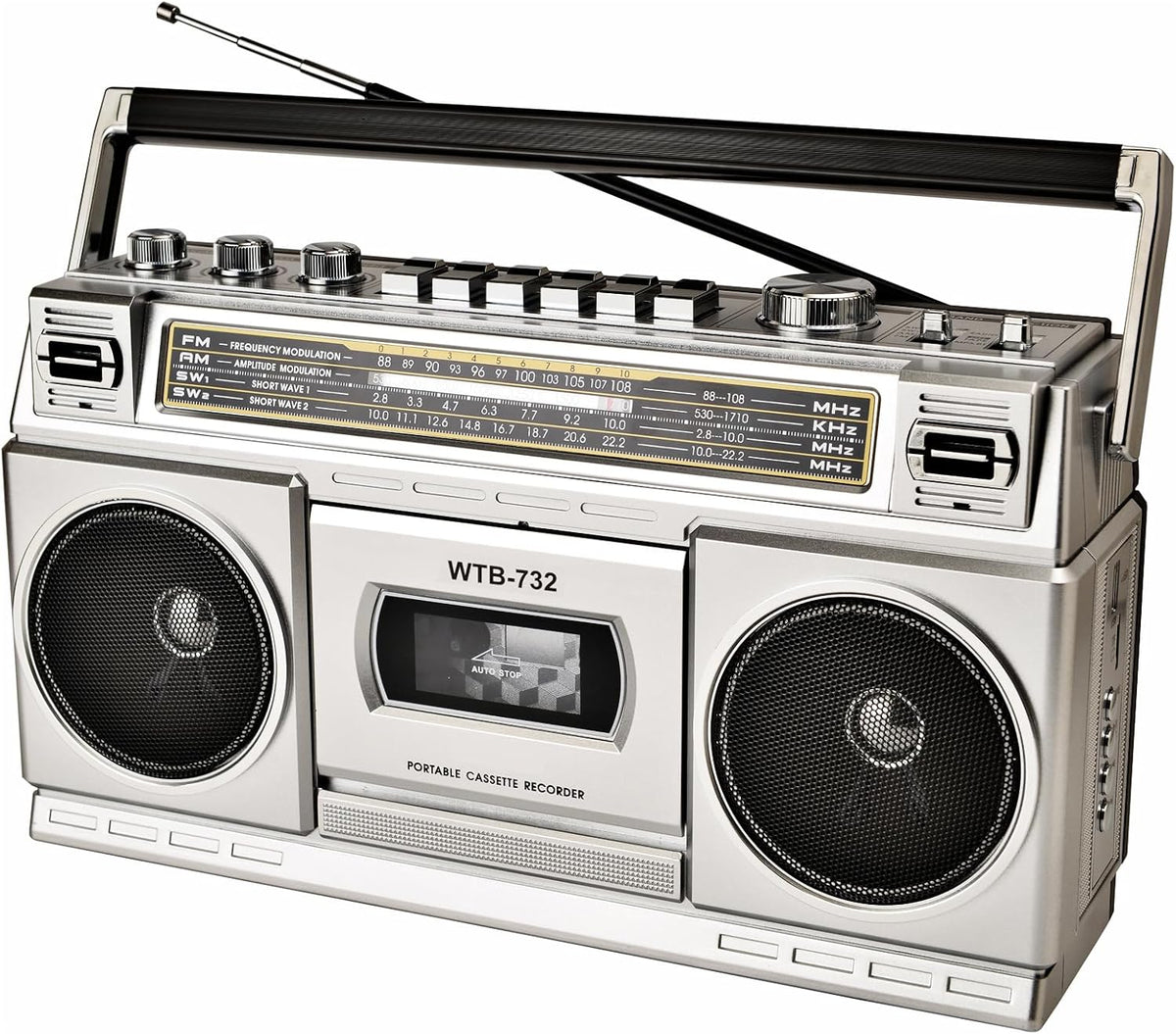 Retro Classic 80s Style Portable Boombox WTB-732 - WISCENT – ODD TAPE