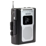 Jensen CR-100TE Retro Portable Radio Cassette Recorder - BLACK