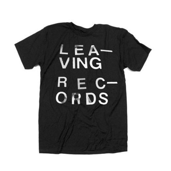 CLASSIC BLACK LOGO TEE - LEAVING RECORDS