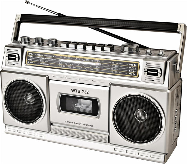 Retro Classic 80s Style Portable Boombox WTB-732 - WISCENT – ODD TAPE