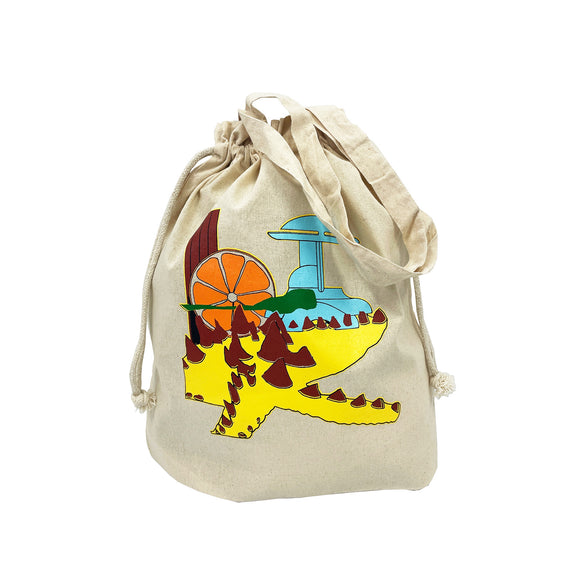 Cotton Gusset Drawstring toteBag - Alex Besikian & Antoine Orand