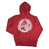 ODD TAPE OFFICIAL HOODIE - BURGUNDY / WHITE Print