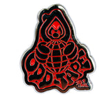BIG SKULL CHILD MONK PIN BADGE