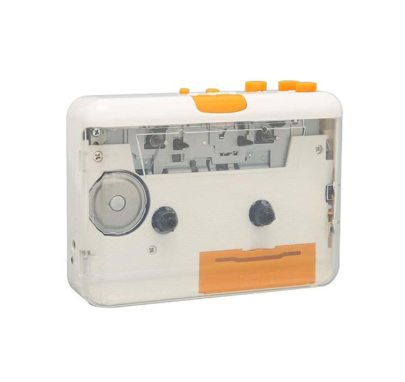 Orange & Clear cassette player