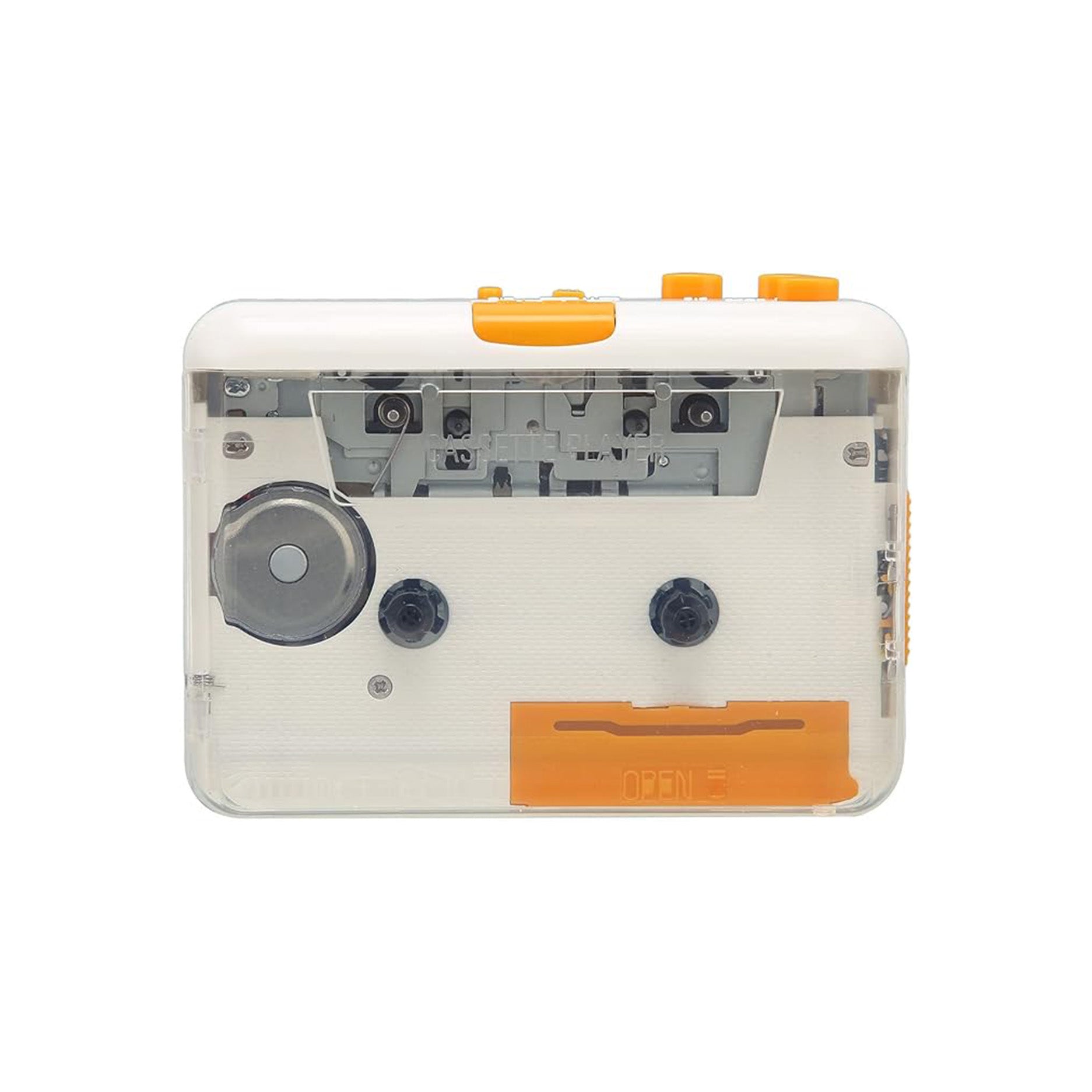 Orange & Clear cassette player – ODD TAPE