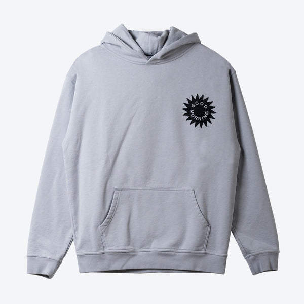 Sun Logo Fleece Hoodie STONE - GOOD MORNING TAPES – ODD TAPE
